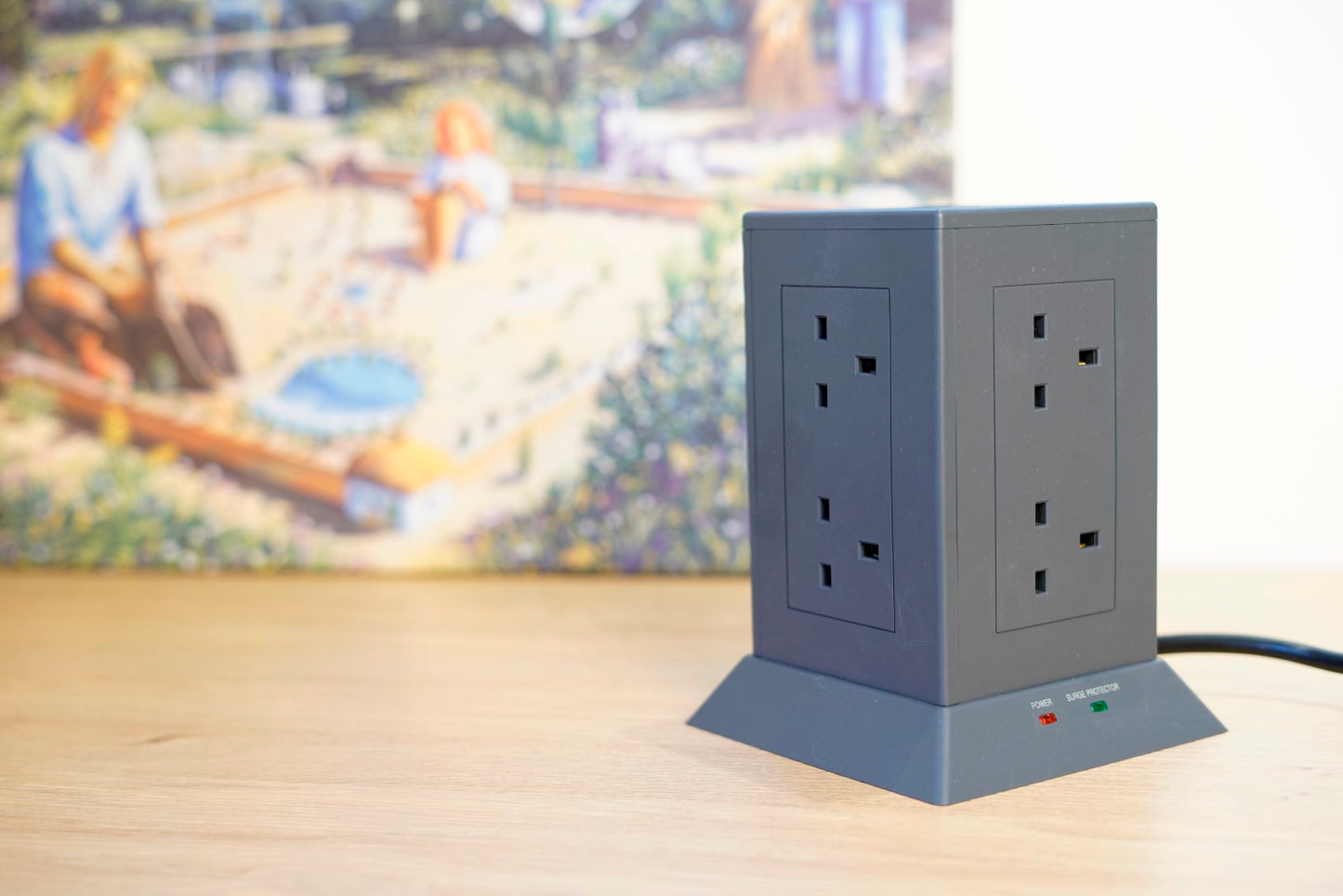 啞灰色 USB(4800mA) 防沖擊拖板 8位 配1.5米電線