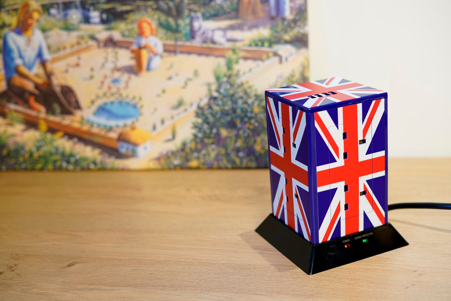 英國Union Jack USB(4800mA) 防沖擊拖板 8位 配1.5米電線